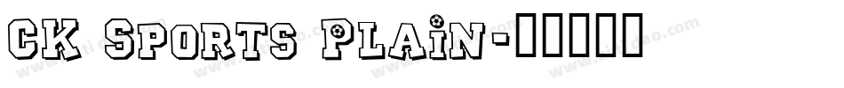 CK Sports Plain字体转换